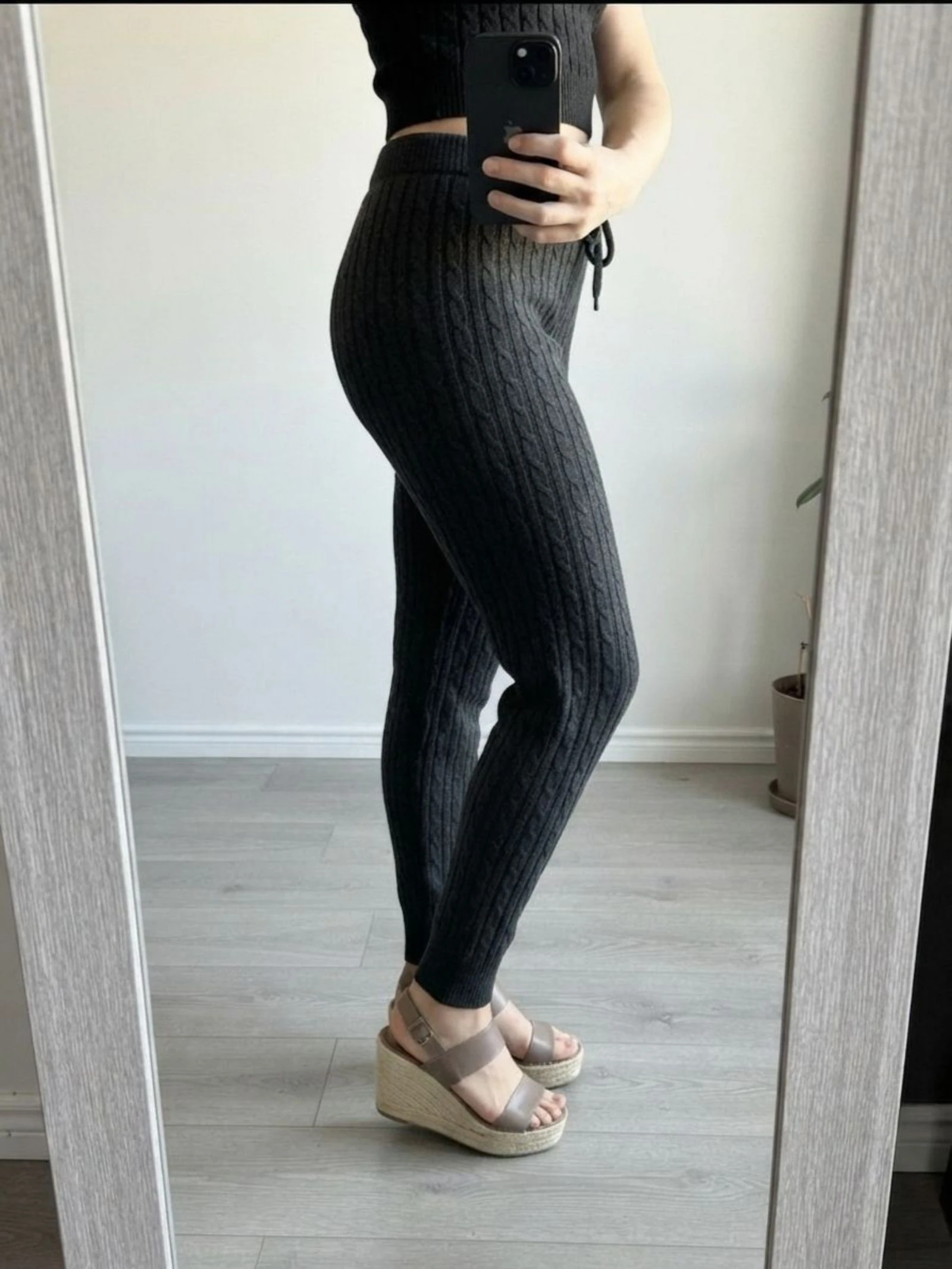 Pantalón de punto ochos Calzedonia Coquette Cable Knit Joggers Slim Lounge Pants  – photo 2
